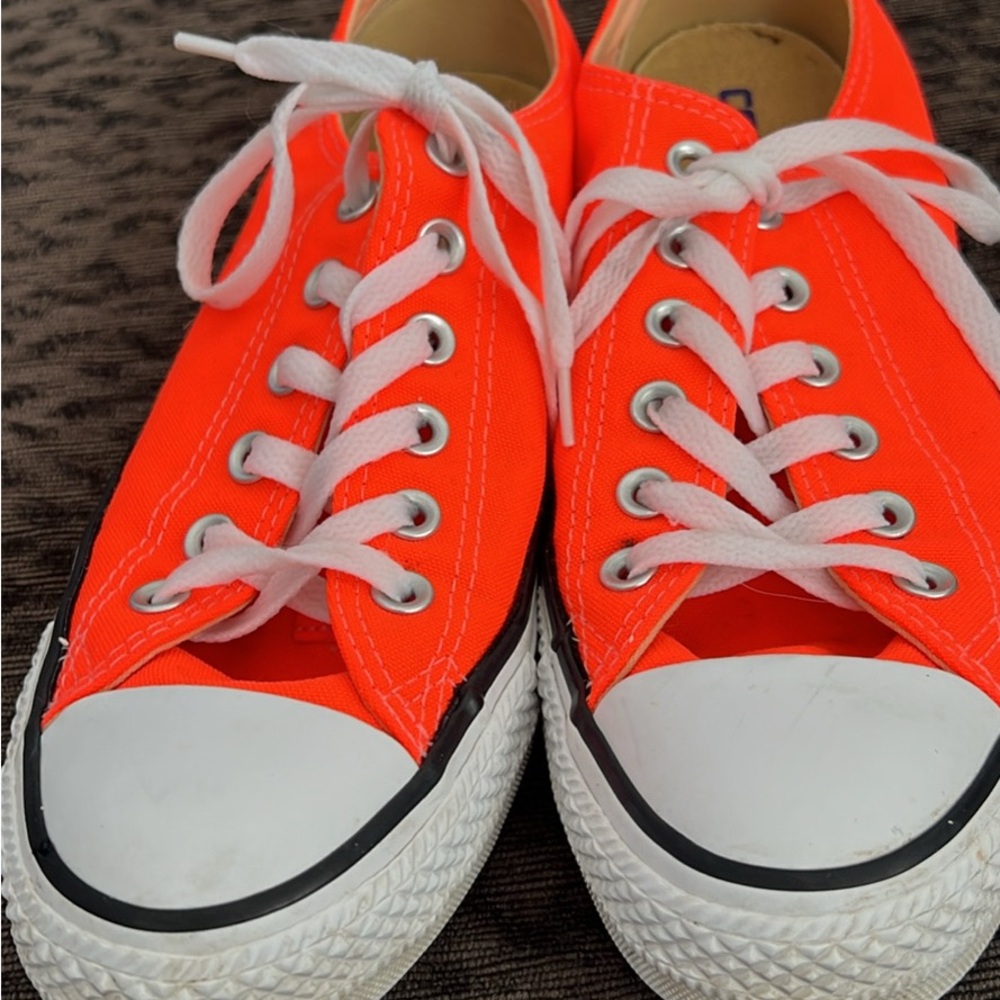 Vibrant Orange Converse Sneakers
